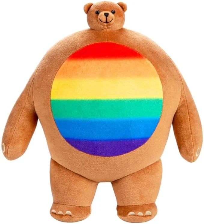TINY HEADED KINGDOM, Tiny Headed Rainbow Pride Pip Bear 12in