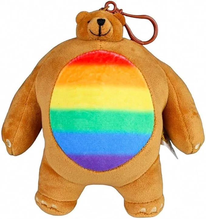 TINY HEADED KINGDOM, Tiny Headed Rainbow Pride Pip Bear 7in